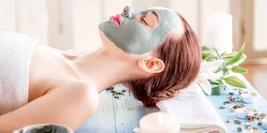 Woman in Facial Mask
